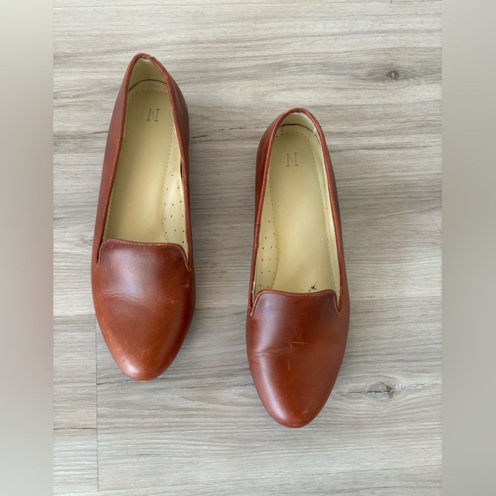 Nisolo 8.5 Women's Brown Leather Round Toe Loafers